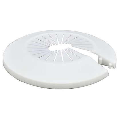 MAGO FAMILY MAGIC Fit 2.95 to 4.49 inch Outer Diameter Flange Water Pipe Cover Decoration White Radiator PP Plastic Escutcheon Collar Plumbing Cover Plates for Wall Pipe, 1 Piece (75-114mm)