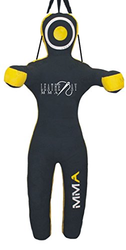 Jiu Jitsu Judo Punching Bag Grappling Dummy Black & Yellow -Unfilled - size: 48 inches (4 ft)