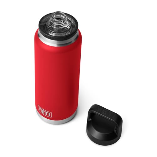 YETI Rambler 36 oz Bottle, Vacuum Insulated, Leakproof, Stainless Steel with Chug Cap - color: Rescue Red