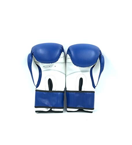 Boxing Gloves Blue Kickboxing, Grappling, Fighting, Muay Thai Training Boxing Bag Gloves, Punch Bags and Focus Pads Punching Plain-Blank Vinyl Gloves No Logo - size: 4oz