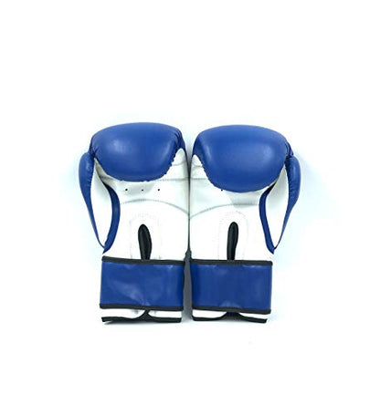 Boxing Gloves Blue Kickboxing, Grappling, Fighting, Muay Thai Training Boxing Bag Gloves, Punch Bags and Focus Pads Punching Plain-Blank Vinyl Gloves No Logo - size: 12oz