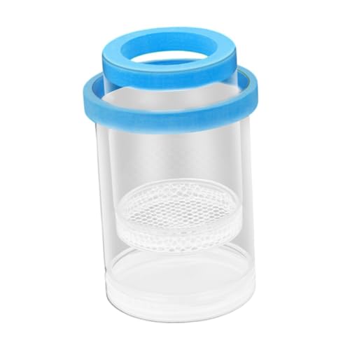 Floating Fish Isolation Box Round Aquarium Hatchery Accessory for Guppy Fish Blue