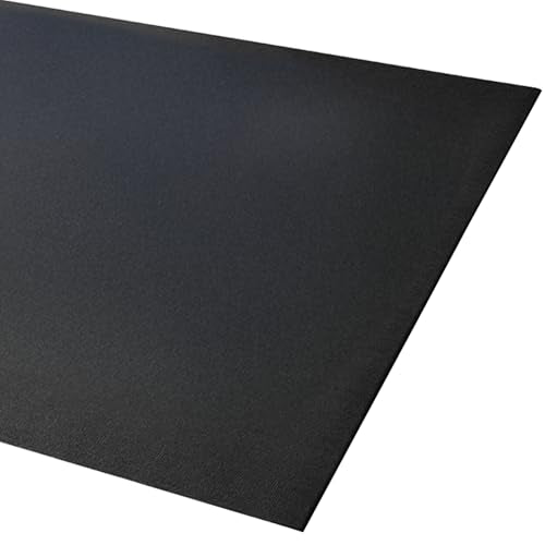Fitvids High Density 1/4-Inch Thick Gym Equipment Mat, Non-Slip Floor Protection for Heavy Exercise, Treadmill and Bike Mat in Multiple Sizes - size: 144"L x 72"W x 0.3"Th