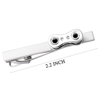 HAWSON 2/2.2 Inch Various Tie Clips for Men Unique, Personalized Novelty Tie Bars Pins Tacks, Funny Theme Wedding Holiday Gifts for Husband Groomsmens - style: Cycling Chain