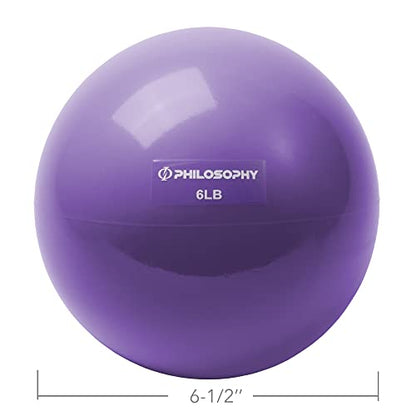 Philosophy Gym Toning Ball - Soft Weighted Mini Medicine Ball - style: 6 LB