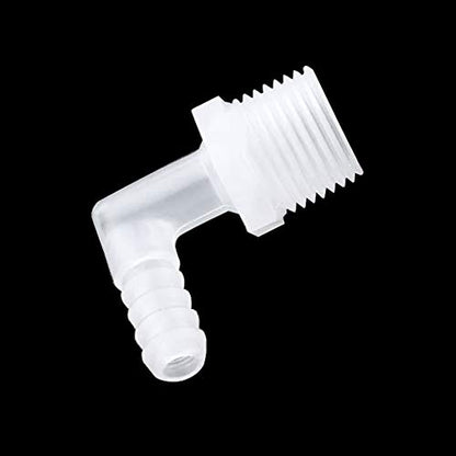 Hose Barb Fitting Elbow 5/8" Hose Barb x 3/4 Male NPT Barbed Adapter for Fuel Gas Liquid Air (Pack of 5) - size: 5/8" Hose Barb x 3/4 Male