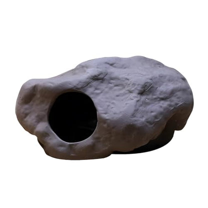 Ceramic Aquarium Cave Shelter with Dual Openings, Purple Sand Shrimp Hideout House for Cichlid Breeding, Parrot Spawning, and Tank Decoration