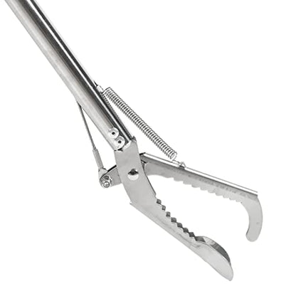 Alomejor 30in Aquarium Tweezers Fish Long Reach Tongs for Crab Seafood Octopus(Bend Clip)