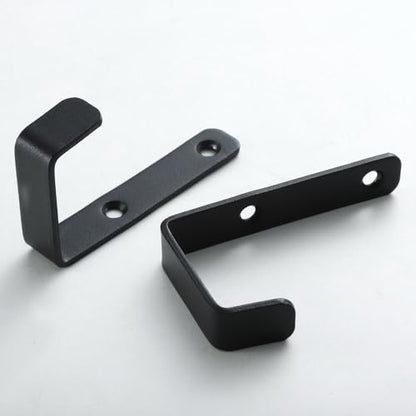 Heavy Duty Hooks, Stainless Steel Hooks for Hanging, Wall Mount Hook, Coat Hook, Wall Hooks Towel Hook Garage Holder Screw Hanger, Utility Hooks, 6 Pack (Black) - color: Black