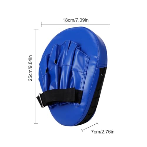 Boxing Pads Gloves Thick Adjustable Curved Focus Punching Training Hand - color: Blue