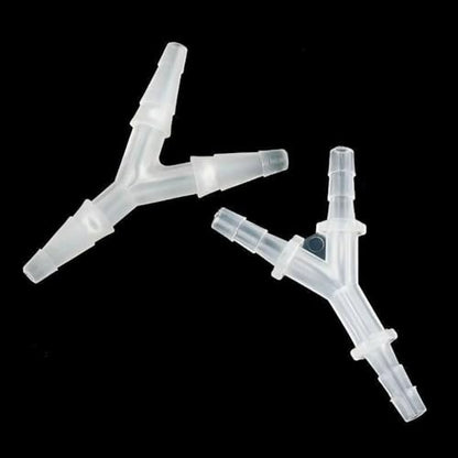 Aquarium Y-Tee Connector 10-Pack 2.4-15.8mm PP Hose Fittings for Fish Tank Systems(10Pcs 4.8mm)