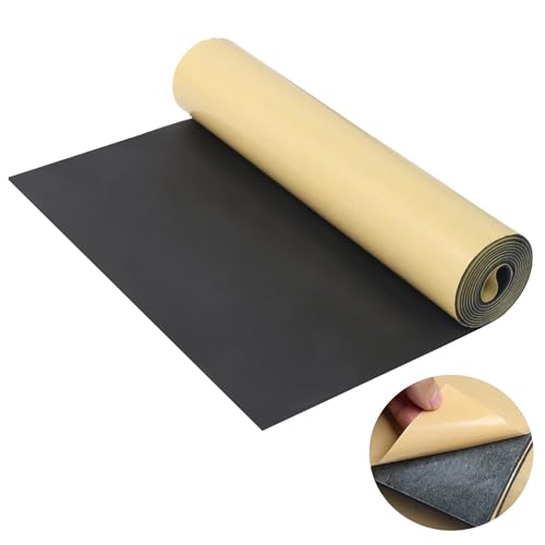 Eunice Sponge Neoprene Foam Sheet with Adhesive, 12 in x 59 in x 1/16 in Foam Rubber Roll Cut to Multiple Dimensions, High Density Rubber Padding for Shock Pad, DIY, Crafts - size: 12 in x 59 in x 1/16 in
