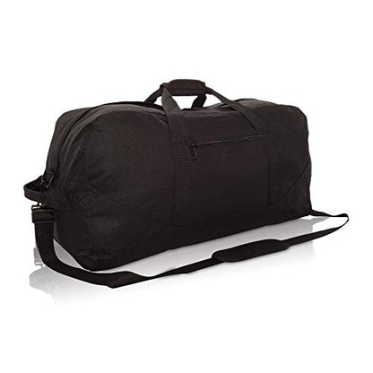 DALIX 25" Big Adventure Large Gym Sports Duffle Bag (Black Grey Navy Blue Red Camo) - color: Black