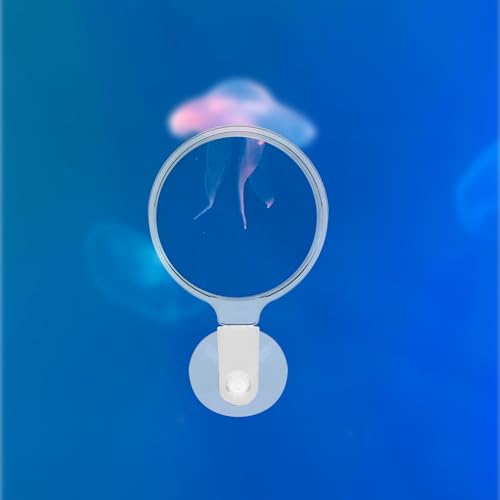 Aquarium Magnifier with Suction Cup Sturdy Viewing Tool for Fish Tank Observation for Small Animals Plants and Micro Landscapes for Enthusiasts
