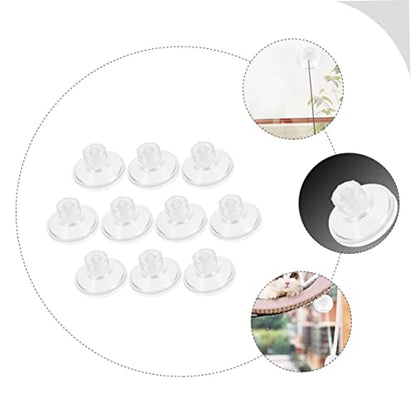 Zerodeko 10Pcs Threaded Screw Nut Pull Suction Cups for Aquariums Incubators and Home Use High Transparency Easy Install and Remove Multi Purpose Fixing Accessories for Fish Tanks and Decor
