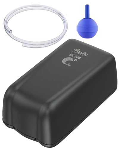 Pawfly Aquarium Air Pump with Nano Bio Sponge Filter Kit Air Control Valve Airline Tubing and Check Valve Accessories - style: 5-30 Gal