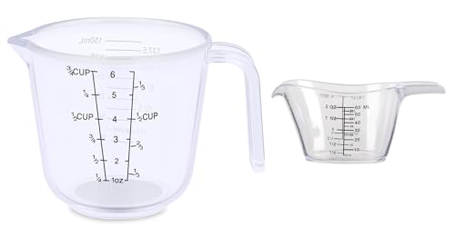 2 Piece Measuring Cup Set, Clear