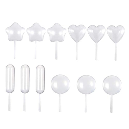 PRETYZOOM 200pcs Cupcake Pipettes for Transparent Dropper for Injecting Flavors into Desserts for Baking and Cooking Assorted Shapes Included
