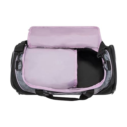 PUMA womens Candidate Duffel Bag with Removable Strap & Shoe Pocket - color: Black/Multi