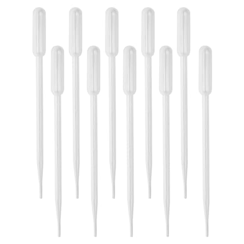 10PCS Plastic Transfer Pipettes 3ml 0.2ml 0.5ml 1ml 2ml 3ml 3ml-L 5ml Disposable Safe Eye Dropper Lab Supplies (5ml) - size: 5ml