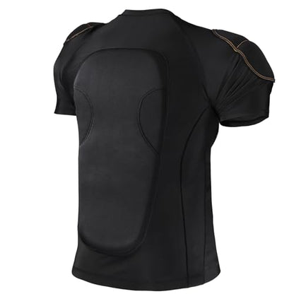 Men's Snowboard Protective Padded Shirt for Back Spine Shoulder Chest Protector Ski lmpact Shirt - size: Medium