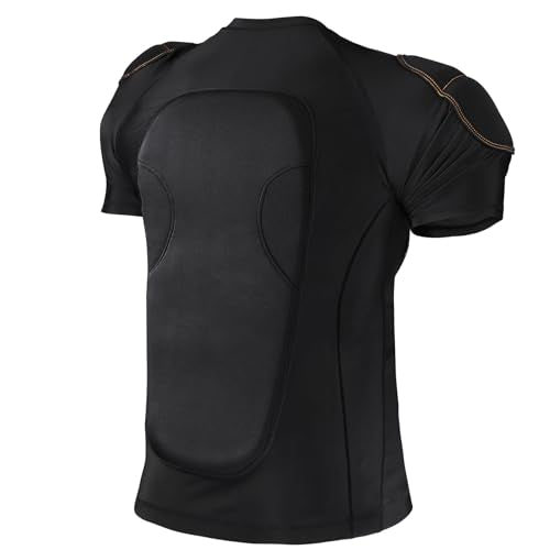 Men's Snowboard Protective Padded Shirt for Back Spine Shoulder Chest Protector Ski lmpact Shirt - size: Small