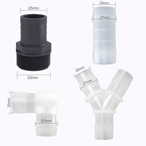 Corrugated Pond Tubing - Flexible, Kinkproof, Reinforced PVC Hose for Water Gardens, Pumps, Waterfalls & Aquaculture (20 Feet Black, 1.0 Inch)