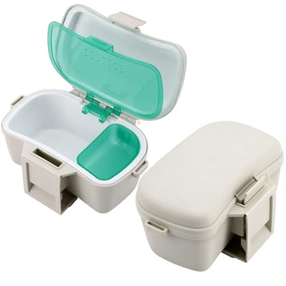 Insulated Live Bait Holder Waist Mounted Dual Layer Fishing Bait Bucket Container with Lid and Lock Portable Plastic Lure Worm Storage Tackle Box, Keeps Baits Fresh and Alive