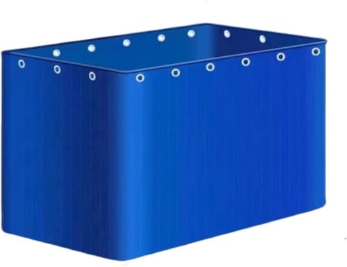Outdoor Water Storage Tarp for Temporary Use, Koi & Turtles - Easy-Drain Durable PVC Canvas Aquarium Pool - Portable Saltwater Fish Holding Tank(1.5x1.5x0.8m) - size: 1.5x1.5x0.8m