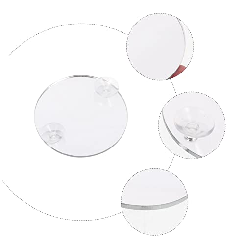 Happyyami Betta Fish Tank Mirror Decorations 10pcs Suction Cup Aquarium Airline Mirror Toy for Betta Fish Safe Material