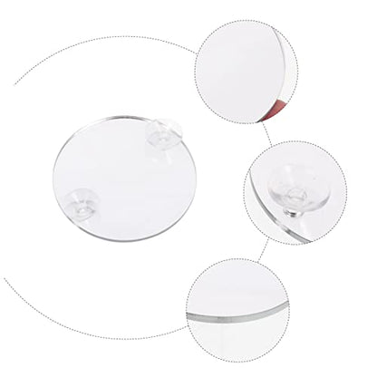 Happyyami Betta Fish Tank Mirror Decorations 10pcs Suction Cup Aquarium Airline Mirror Toy for Betta Fish Safe Material