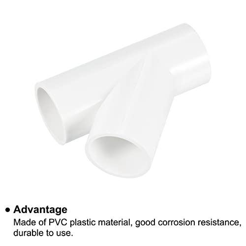 PATIKIL 25mm PVC Pipe Fittings, 3 Pack 3 Way 45 Degree Angle Water Tubing Joint Connectors Adapters for Garden Irrigation Home Aquarium