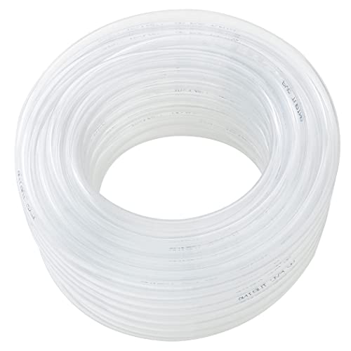 DAVCO 1/2" ID x 10ft Clear Vinyl Tubing, Low Pressure Flexible PVC Tubing, Heavy Duty UV Chemical Resistant Lightweight Plastic Vinyl Hose, BPA Free and Non Toxic