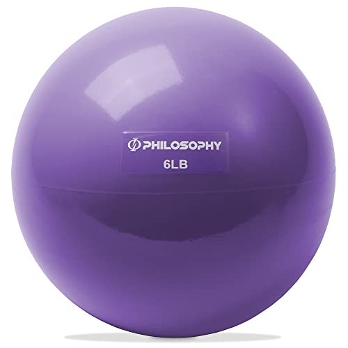 Philosophy Gym Toning Ball - Soft Weighted Mini Medicine Ball - style: 6 LB