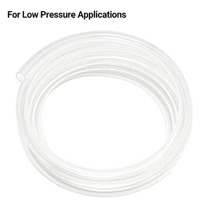 Clear Vinyl Tubing 5/8" ID × 13/16" OD -50 Ft 45PSI,Flexible Plastic Tubing,BPA Free Non-Toxic, Multipurpose Hybrid Clear Reinforced Tube - size: 5/8’‘, style: 50 feet