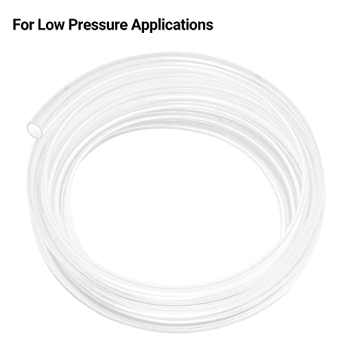 Clear Vinyl Tubing 5/8" ID × 13/16" OD -25 Ft 45PSI,Flexible Plastic Tubing,BPA Free Non-Toxic, Multipurpose Hybrid Clear Reinforced Tube