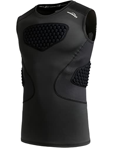 COOLOMG Youth Chest Protector Baseball Softball Football Lacrosse - color: Black, size: X-Large