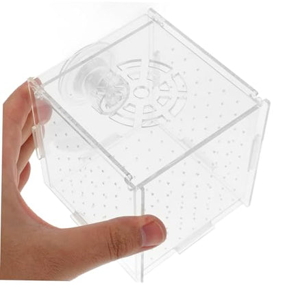 VANZACK Aquarium Fish Breeding Box Acrylic Isolation Tank for Fish and Shrimp Dual-Purpose Incubator with Cups Compact Design for Betta Acclimation and Separation