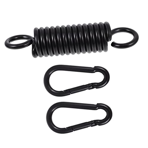 Swing Spring Stainless Steel Outdoor Hammock Chair Hanging Twist Coil - color: Black