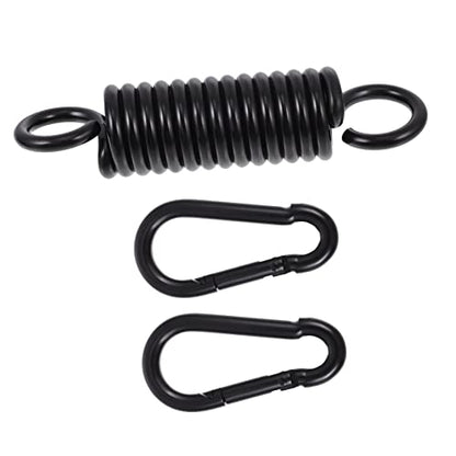 Swing Spring Stainless Steel Outdoor Hammock Chair Hanging Twist Coil - color: Black