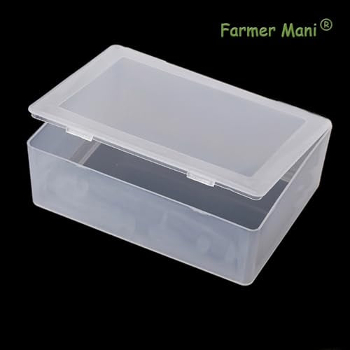 2 Pieces Rectangle Small Plastic Box Containers (5.2 x 3.86 x 1.69 inches) with Double Buckle for Collecting Small Items, Beads, Game Pieces, Business Cards, Crafts Accessories - size: 5.2 x 3.86 x 1.69 Inch