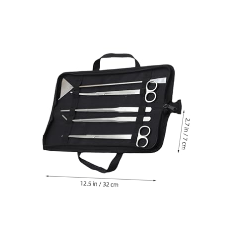 GANAZONO for Aquariums 5-piece Tool Set Scissor Tweezer Scraper Ideal for Fish Tank and Maintenance