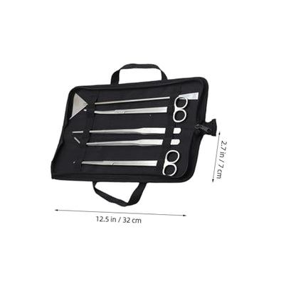 GANAZONO for Aquariums 5-piece Tool Set Scissor Tweezer Scraper Ideal for Fish Tank and Maintenance