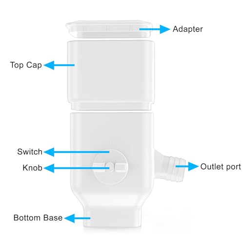 Downspout Diverter, Rainwater Diverter Fits for 3"x4" Oversize Downspout and 2"x3" Downspout, Rainwater Collection System with Adjustable Valve, Diverts Water into Rain Barrel, 4ft. Hose