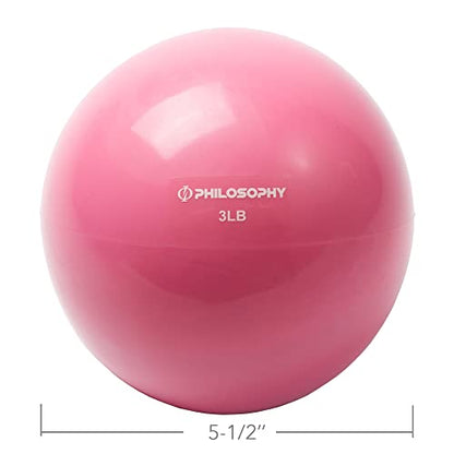 Philosophy Gym Toning Ball - Soft Weighted Mini Medicine Ball - style: 3 LB