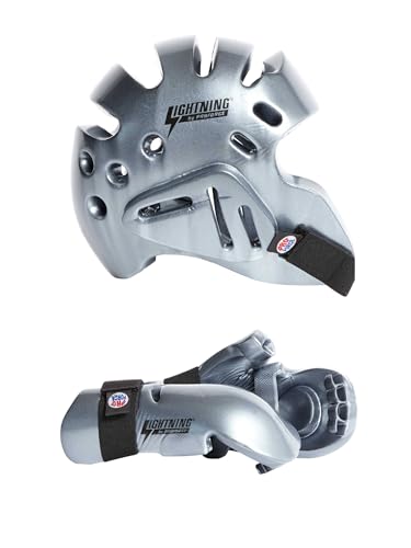 Proforce Lightning Martial Arts Protective Sparring Gear Bundle - Headgear/Gloves - color: Silver, size: Child Medium