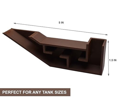 Aquarium Shrimp Party Tunnel, Includes Exquisite VIP Room and Two Entrances, Tunnel Cave for Shrimplets to Rest and Hide, Decor Hideaway Tunnel Made from Canada (Brown)