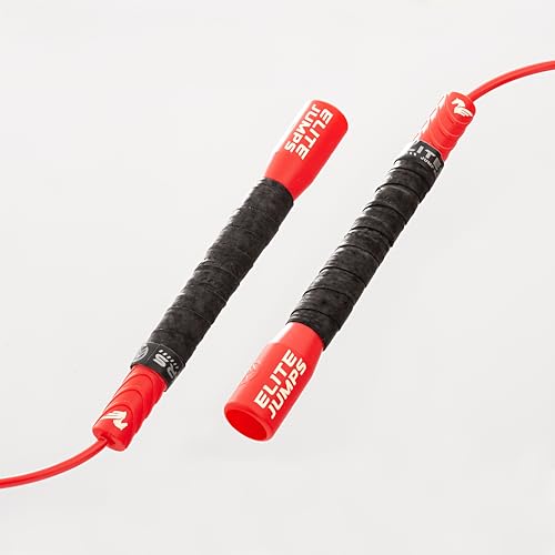 Elite Jumps Freestyle PVC Jump Rope Bundle, - color: Red