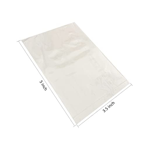 Geoyee 200ct 3.5x5 Inches Flat Open End Clear Poly Bags 1.6 Mil, Small Plastic Bags Perfect for Small Business, Storage, Packaging Products, Food (3.5x5-200pcs)