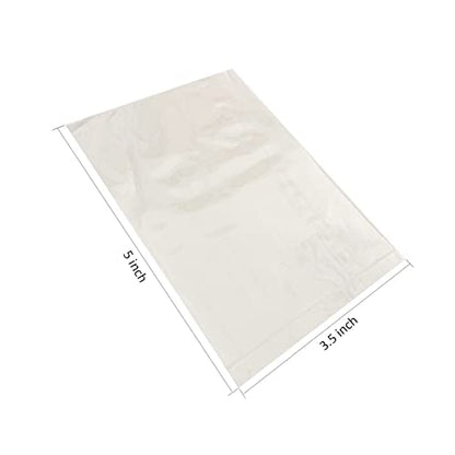 Geoyee 200ct 3.5x5 Inches Flat Open End Clear Poly Bags 1.6 Mil, Small Plastic Bags Perfect for Small Business, Storage, Packaging Products, Food (3.5x5-200pcs)